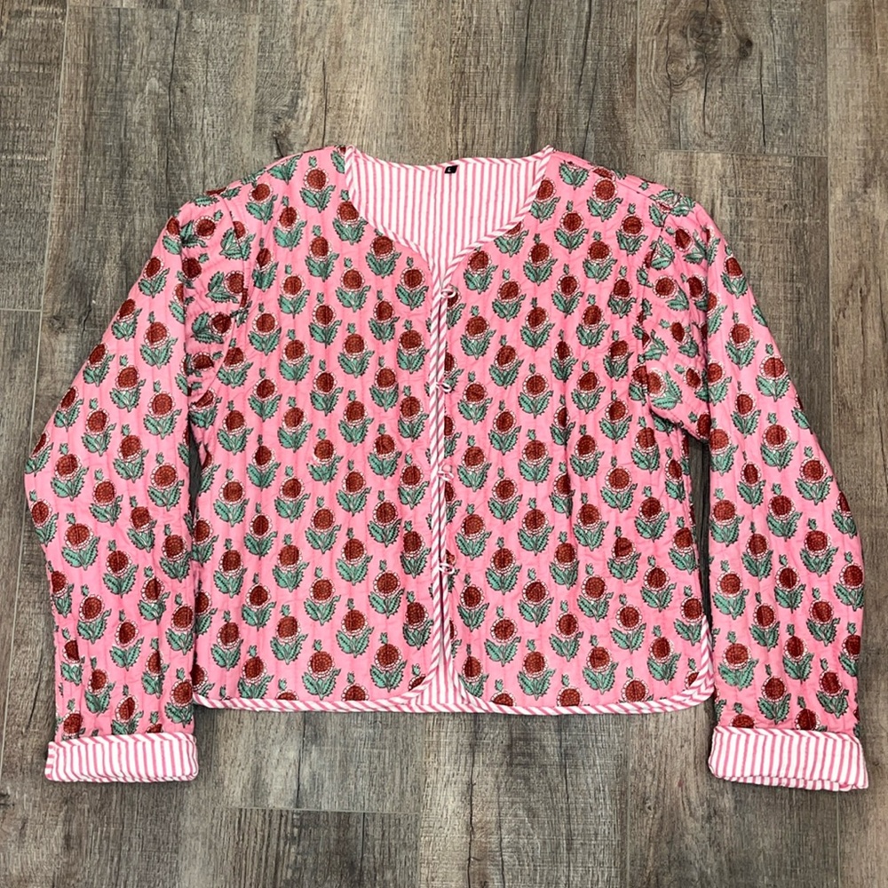 Quilted Jacket Short Kimono